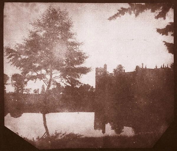 Lacock Abbey in reflection, c. 1840 (salt paper print from calotype negative)