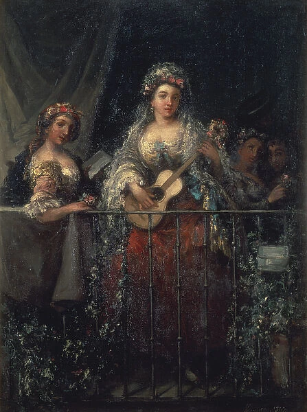 Ladies on a Balcony, 1862 (oil on canvas)