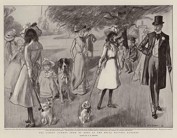 The Ladies Summer Show of Dogs at the Royal Botanic Gardens (litho)