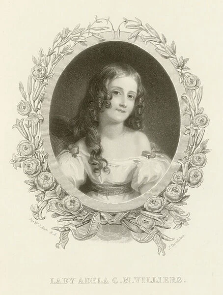 Lady Adela Corisande Maria Child Villiers (engraving)