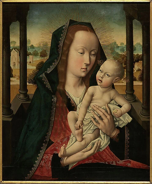 Our Lady with Child (oil on panel)