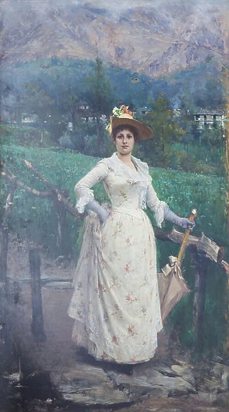 Lady in the countryside, 1889 (oil on canvas)