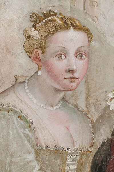 Lady of Court, detail of The Banquet, c. 1570 (fresco)
