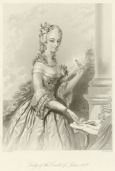 Lady of the Court of Louis XVth (engraving)