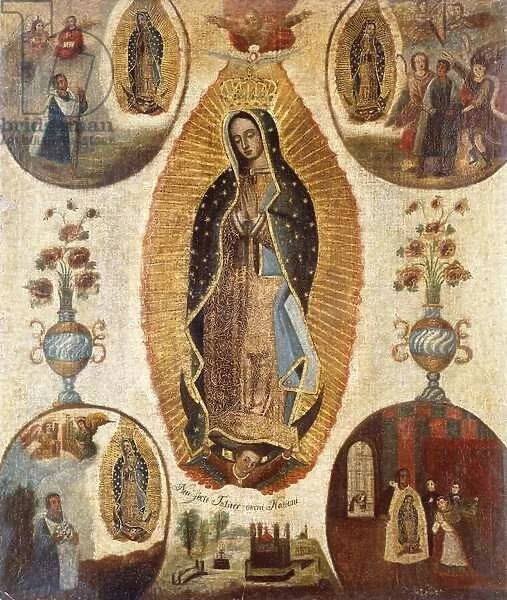 Our Lady of Guadalupe; Nuestra Senora de Guadalupe (oil on canvas)