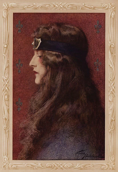 The Lady Hildegarde (colour litho)