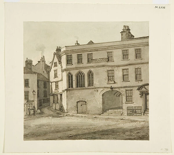 Lady Huntingdons Chapel, showing Entrance to Pipe Lane, 1823 (w  /  c on paper)