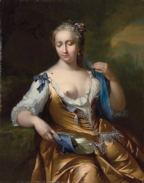 Lady in a landscape with a fly on her shoulder: an allegory of touch