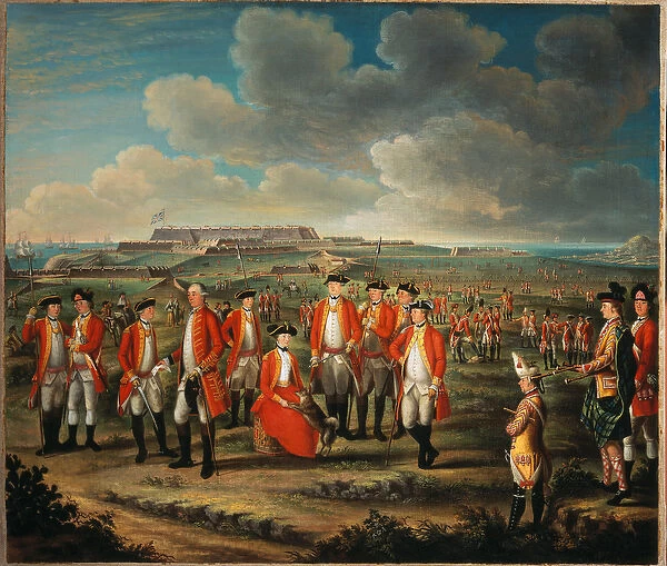 Lady Louisa Lennox with her husbands Regiment, 25th Regiment of Foot