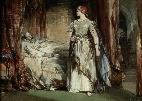 Lady Macbeth, 1850 (w  /  c on paper)