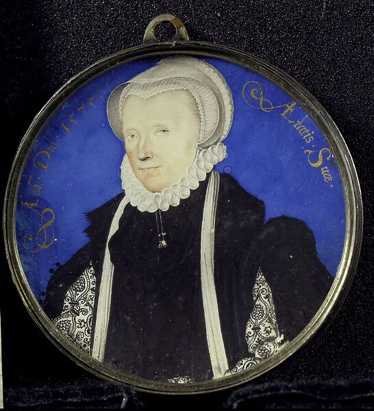 Lady Margaret Douglas, Countess of Lennox, 1575 (metal and glass)