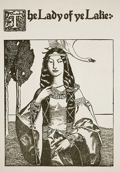 The Lady of ye Lake, illustration from The Story of King Arthur and his Knights