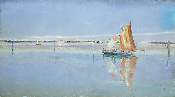 On the Lagoon, Venice (oil on canvas)