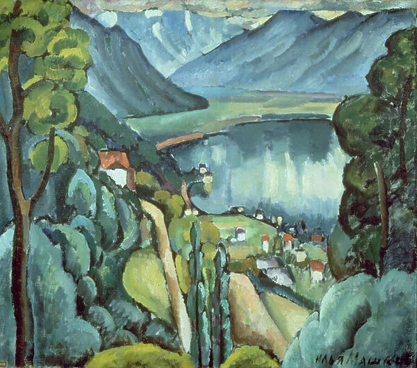 Lake Geneva, 1914 (oil on canvas)