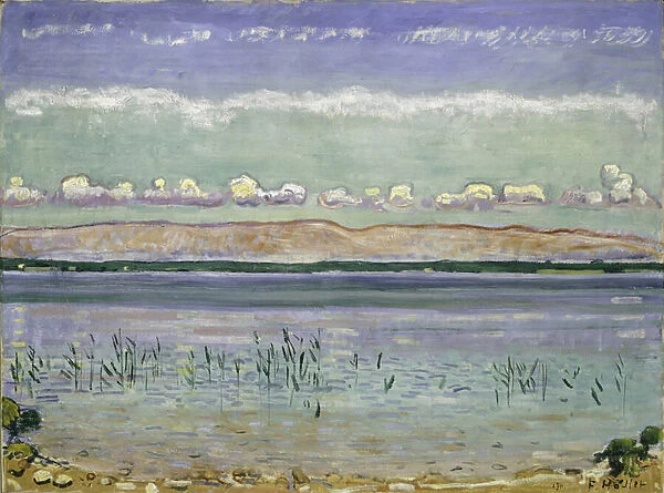 Lake Geneva with Jura Hills, 1911 (oil on canvas)