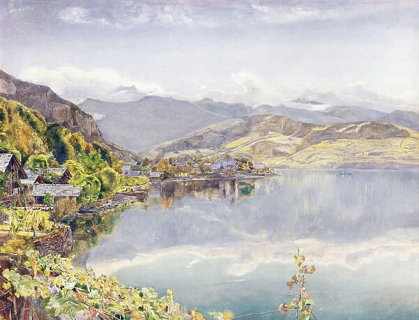 The Lake of Lucerne, Mount Pilatus in the Distance, 1857 (w  /  c on paper)