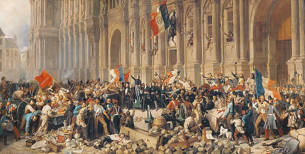 Lamartine rejects the red flag in 1848 (oil on canvas)