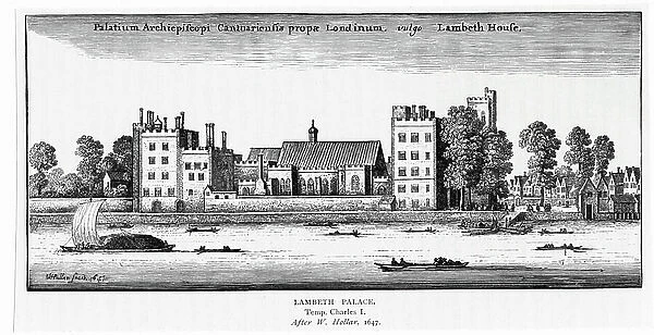 Lambeth Palace, London, UK (engraving)