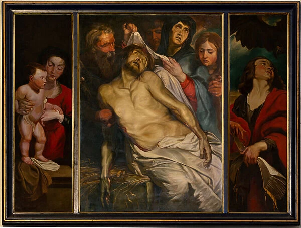 The lamentation over the dead Christ, 1618 (oil on panel)