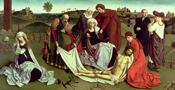 The Lamentation over the Dead Christ (oil on panel)