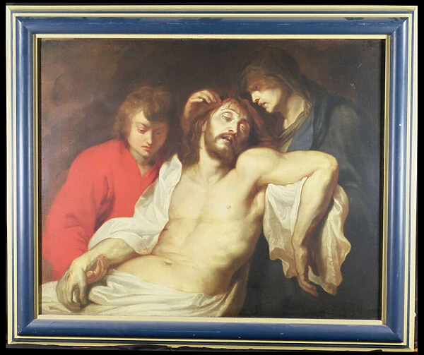 The Lamentation over the Dead Christ with the Virgin and St. John (oil on canvas)