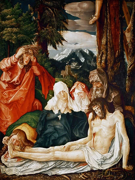 'Lamentation sur la mort du christ'(The Lamentation over Christ) Peinture de Hans Baldung, dit Grien (Baldung Grien)(1484-1545), 1513 - Oil on wood - Tiroler Landesmuseum Ferdinandeum, Innsbruck