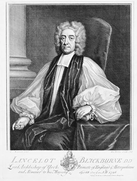 Lancelot Blackburne (1658-1743), Archbishop of York, 1727(engraving)