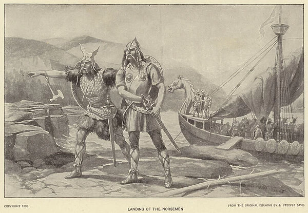 Landing of the Norsemen (litho)