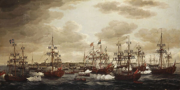 The Landing of Princess Charlotte at Harwich in 1761, 1762 (oil on canvas)