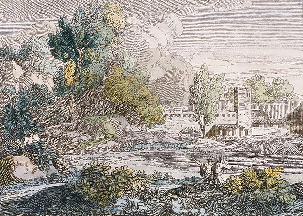 Landscape, 1807 (engraving enhanced with w  /  c on paper)