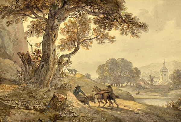 Landscape, 18th century (w  /  c)