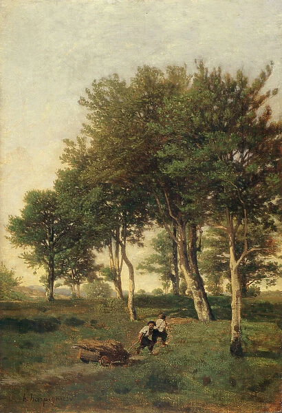 Landscape with Two Boys Carrying Firewood, 1894 (oil on canvas)