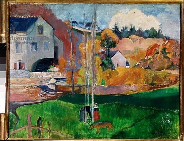 Landscape in Brittany, the mill David (oil on canvas, 1894)