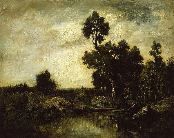 Landscape, c. 1850 (oil on panel)