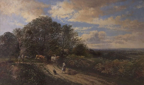Landscape with Cattle, late 19th century (oil on canvas)