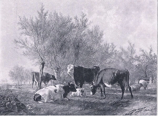 Landscape with cattle, from The Magazine of Art 1893, Cassell and Company, 1893 (litho)