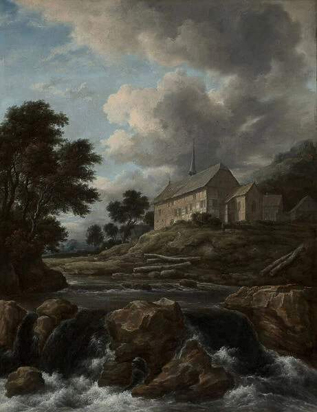Landscape with a Church by a Torrent, c. 1670 (oil on canvas)