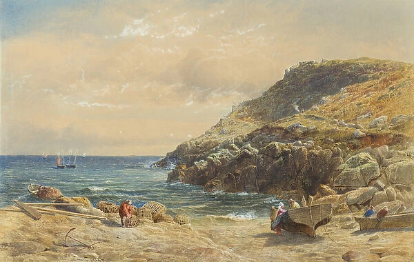Landscape on the Cornish Coast (w  /  c on paper)