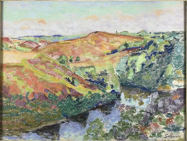 Landscape in Crozant, c. 1898 (pastel on cream laid paper)