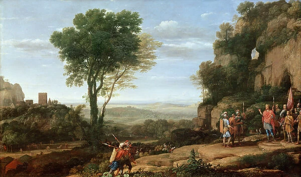 Landscape with David at the Cave of Abdullam, 1658 (oil on canvas)