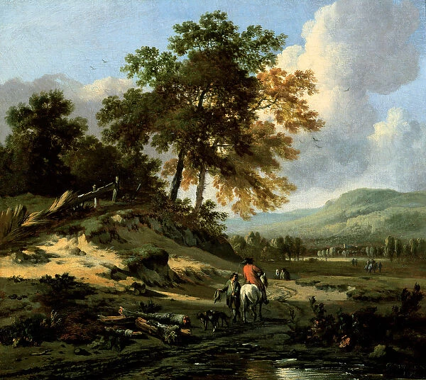 Landscape with Figures, 1679 (oil on canvas)