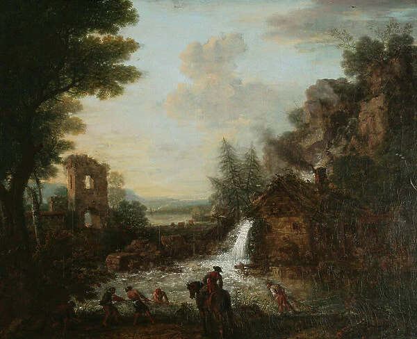 Landscape with Fishermen, 1753 (oil on canvas)