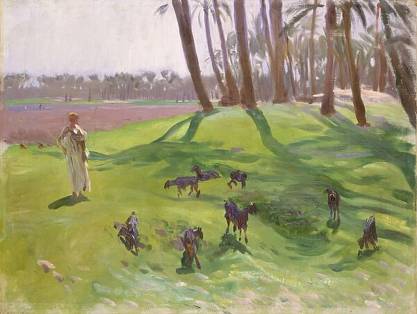 Landscape with Goatherd, 1890a'91 (oil on canvas)