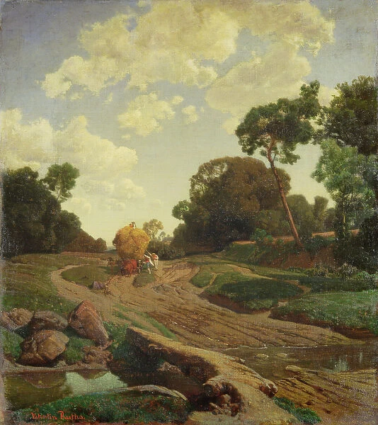 Landscape with Haywagon, c. 1858 (oil on canvas)