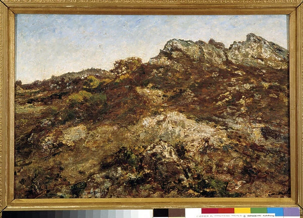 Landscape of hills (the Garlaban massif in Provence), 1872 (oil on canvas)