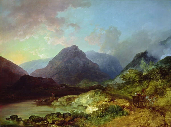 Landscape in the Lake District (oil on canvas)