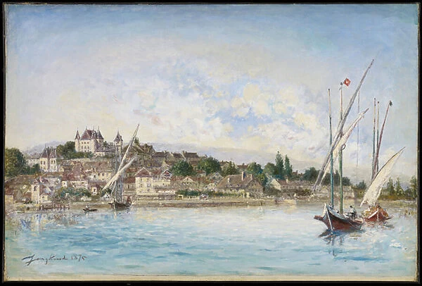 Landscape from Lake Leman to Nyon, 1875 (oil on canvas)