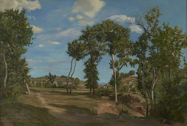 Landscape by the Lez River, 1870 (oil on canvas)