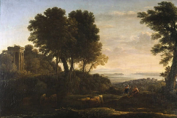 Landscape with Mercury and Battus, 1663 (oil on canvas)