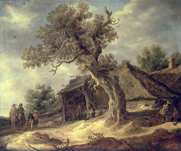 Landscape with an Oak, 1634 (oil on canvas)